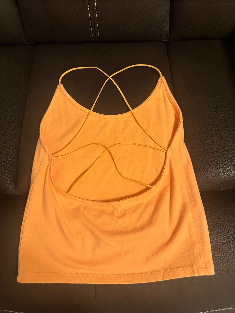Grey Ribbed Ruched Cropped Cami Top - Picture 7 of 9